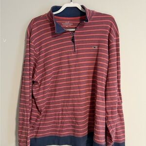 Vineyard Vines Men's Casual Striped Shirt - Pink and Blue